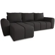 Sofnet Ecksofa Cleo L mit Schlaffunktion - Sofa mit Bettkasten, Polsterecke, Couchgarnitur, Eckcouch, L-Form Couch, Sofagarnitur - Ottomane Universal Schwarz, Textil, 5-Sitzer, L-Form,Rechteckig, 243x147 cm, Wohnzimmer, Sofas Couches, Wohnlandschaften, Ecksofas