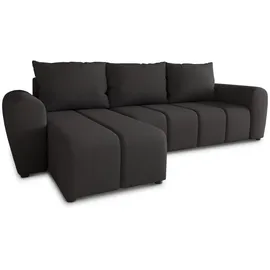 Sofnet Ecksofa Cleo L mit Schlaffunktion - Sofa mit Bettkasten, Polsterecke, Couchgarnitur, Eckcouch, L-Form Couch, Sofagarnitur - Ottomane Universal Schwarz, Textil, 5-Sitzer, L-Form,Rechteckig, 243x147 cm, Wohnzimmer, Sofas Couches, Wohnlandschaften, Ecksofas