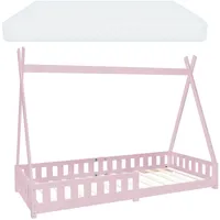 ML-Design Kinderbett Tipi 90 x 200 cm Kiefer rosa