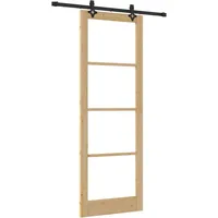 vidaXL Schiebetür Sonstiges Braun 83 x 232 cm Holz und Metall