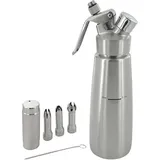 METRO Professional Sahnespender 0,5 L, Edelstahl, Ø 7.8 x 26.1 cm, silber