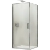 Bernstein Eckdusche mit Drehtür 90 x 195 cm grau Sicherheitsglas EX416S