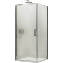 Bernstein Eckdusche mit Drehtür 90 x 195 cm grau Sicherheitsglas EX416S