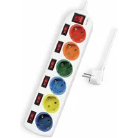 Logilink Multicolor - Steckdosenleiste - Wechselstrom 250 V -