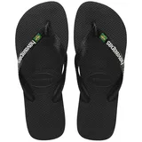 Havaianas Brasil Logo (Mini Me) Zehentrenner, Schwarz, 31/32 EU