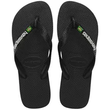 HAVAIANAS Brasil Logo (Mini Me) Zehentrenner, Schwarz, 31/32 EU