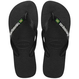 HAVAIANAS Brasil Logo (Mini Me) Zehentrenner, Schwarz, 31/32 EU