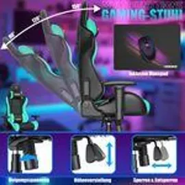 Kesser Gamingstuhl Ergonomisch Grün/Schwarz PC