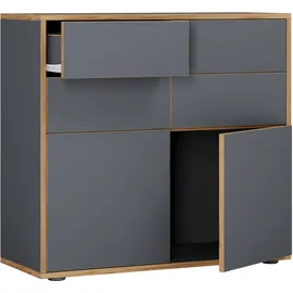 VCM Kommode Salia 100 x 74 x 32 cm Grau