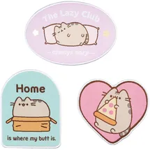 Grupo Erik Patches zum Aufbügeln Bügelbilder für Textilien Pusheen Cat Set 3 Bügelflicken Aufnäher Erwachsene und Kinder - Offizieller Pusheen Fanartikel Kawaii Stuff