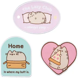 Grupo Erik Patches zum Aufbügeln Bügelbilder für Textilien Pusheen Cat Set 3 Bügelflicken Aufnäher Erwachsene und Kinder - Offizieller Pusheen Fanartikel Kawaii Stuff