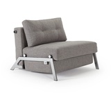 INNOVATION LIVING Schlafsessel Cubed 90 Chrom Stoff Grau Grey