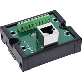 InLine InLine® RJ45 Breakout-Buchse an 9-pol. Schraubklemme, Hutschiene, geschirmt