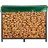 Vevor Kaminholzregal Metall 244,5 x 36,2 x 122 cm mit PVC Abdeckung Schwarz