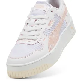 Puma Carina Street Lux Crafted Flowers Damen Plateau-Sneaker White/Rose Quartz 40