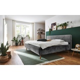 Meise Möbel Mattis mit Bettkasten Holzfuß Kopfteil glatt - 160x200 cm
