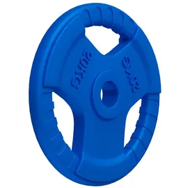 Gorilla Sports Hantelscheibe 20 kg blau Gummi 50mm