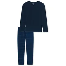 SCHIESSER Herren Schlafanzug Uncover by Schiesser (2 tlg) blau 52