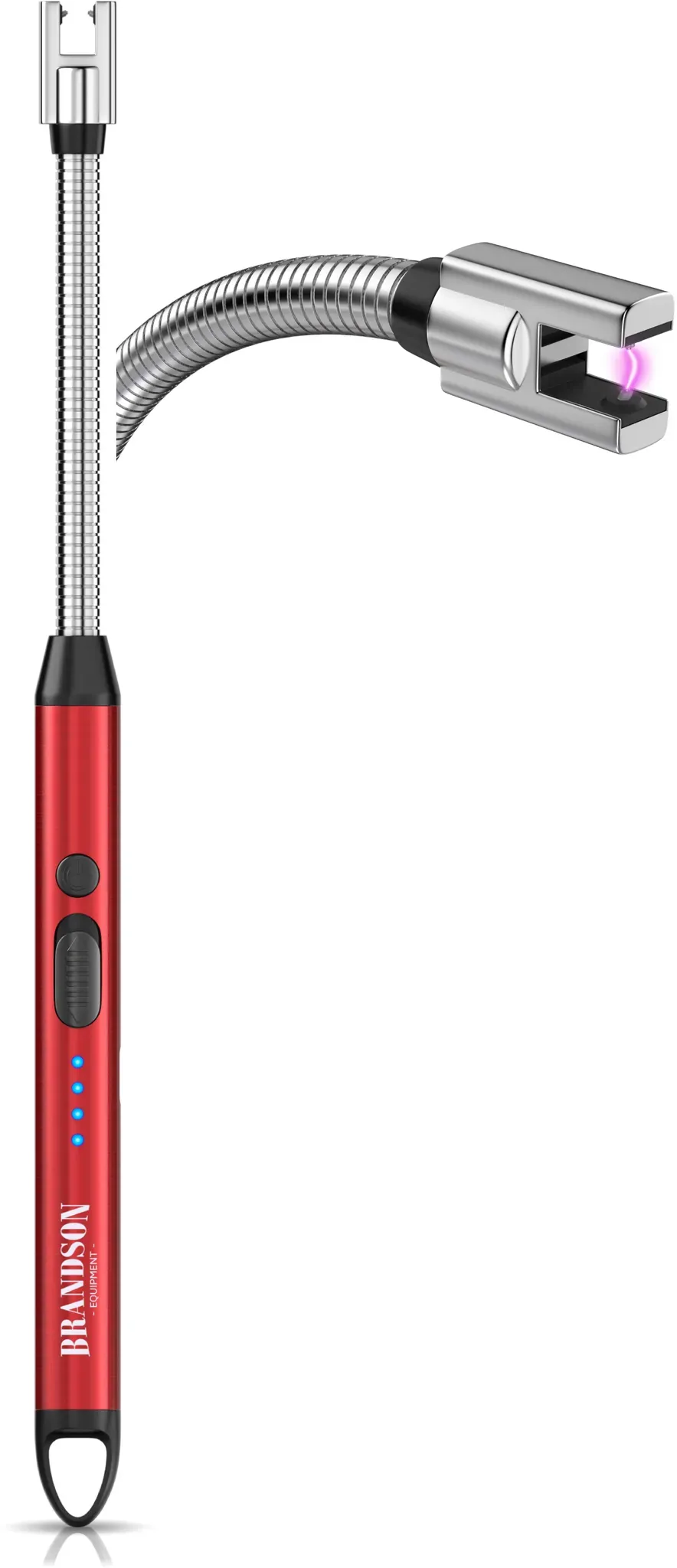 USB-C-Stabfeuerzeug mit flexiblem Hals Rot