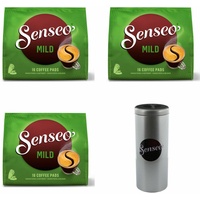 SENSEO Kaffeepads Premium Set 3er Pack Kaffee je 16 Pads Paddose Silbern Metall