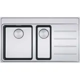 Franke MYTHOS MYX 251 A - Becken links - mit Druckknopfventil / Edelstahlspüle / Slimtop / Flächenbündig - Silber