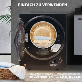 Merax Mini-Ablufttrockner (2.5 kg) schwarz