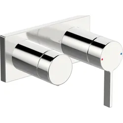 HA Einhebelmischer Fertigmontageset für Wanne/Brause HANSALOFT 5764 Rosette eckig 4.0 Plattform Chrom