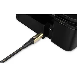 Oehlbach USB-A auf USB-B 0,5 m Schwarz/Gold