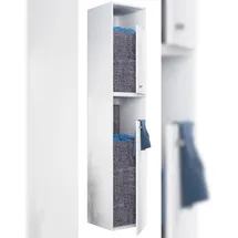 VCM Badmöbel Hochschrank Dreso Weiß H. 184 x B. 35x T. 39 cm