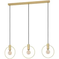EGLO Manizales 3-flg. E27 5 cm minimalistisch messing