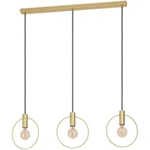 EGLO Manizales 3-flg. E27 5 cm minimalistisch messing