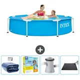 Intex Rahmenschwimmbecken rund – 244x51 cm – Zubehör CB11 Blau No Size