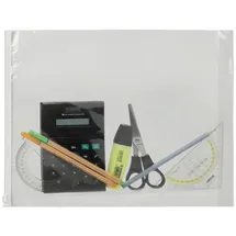 topmatic® Gleitverschlussbeutel mit Bodenfalte 35,0 x 45,0 cm transparent/weiß 70 my, 1 St.