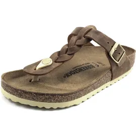 Birkenstock Gizeh Braided Nubukleder geölt cognac 40