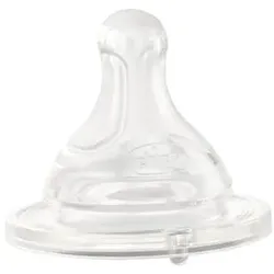 chicco physiologischer Anti-Kolik-Sauger, L Schneller Durchfluss, 4M+, Silikon, 2 Stück