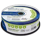 MediaRange MRPL612 Rohlinge und Speichermedien DVD-R 4, 7GB/120min 16x Speed, Inkjet Fullsurface Printable, Waterguard, High-Glossy and Wide Sputtered, Cake 25 Weiß