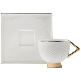 KARACA Art Deco Espressotasse 0,09 l Weiß 2 St.