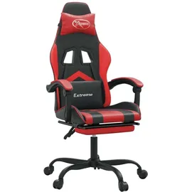 vidaXL Gaming-Stuhl mit Fußstütze Schwarz & Rot