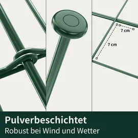 VERDOBA Teichzaun 5 Elemente 6005 Grün/Metall