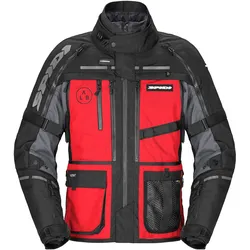 Spidi Hard Track 3 H2Out wasserdichte Motorrad Textil Jacke, rot, Größe 2XL für Männer