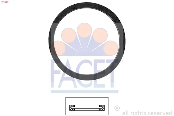 FACET Dichtung, Thermostat 79517 für LANCIA
