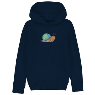 Mr. & Mrs. Panda Hoodie 9-11 Jahre (134/146) Schnecke Sir - French Navy - Geschenk, Zeit nehm (1-tlg) blau 9-11 Jahre (134/146)