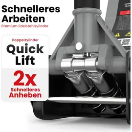 GENTOR Wagenheber Stahl 75–505 mm Aluminiumgrau