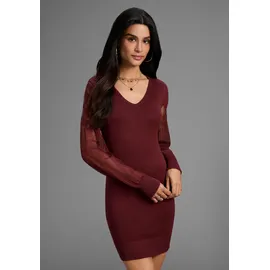 LAURA SCOTT Strickkleid Braun/Rot 38