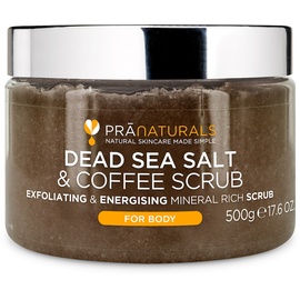 PraNaturals Körperpeeling mit Salz aus dem Toten Meer - Kaffee