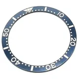 Drehbarer Einsatz aus Keramik, kompatibel mit Uhren Seiko SKX, SRPD 38 mm, Hulkgrün, Schwarz, Schwarz Black Bay, Nachtblau, Ersatz-Taucherset + "3M Sticker", dunkelblau, 38MM