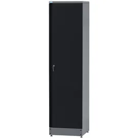 KÜPPER Hochschrank Eintürig mit 4 Fachböden 180 x 45,5 x 45 cm Schwarz-Hellgrau