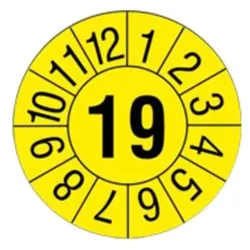 Prüfplaketten 21 gelb