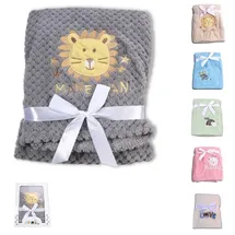 Cangaroo Babydecke Freya, Größe 80 x 110 cm kuschelige Babydecke aus Fleece grau