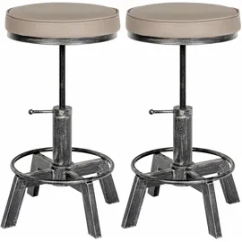 CLP Hocker Destin Kunstleder 2er Set 0 x 0 x 0 cm Silber